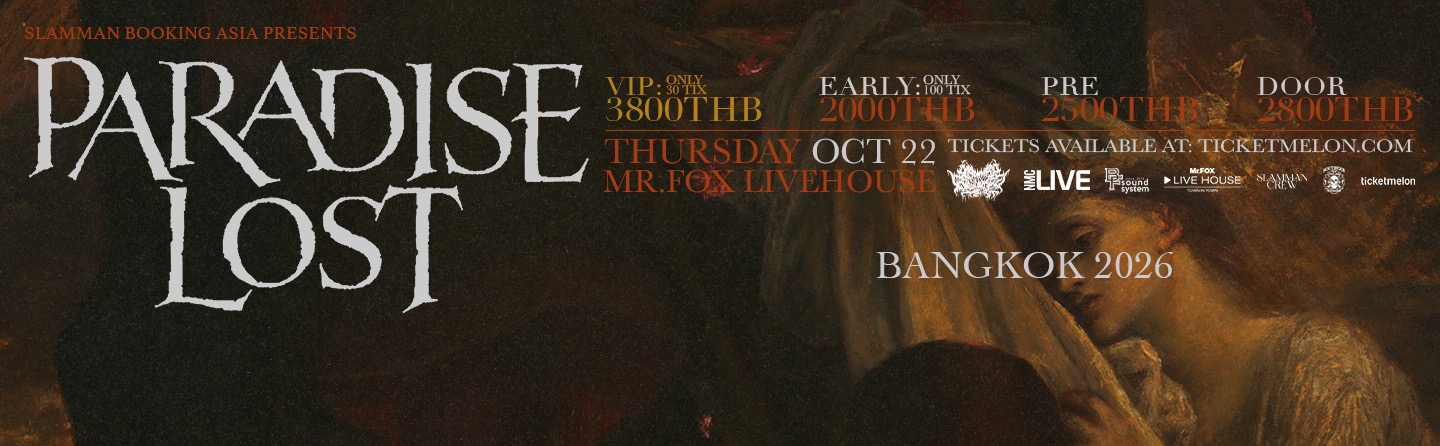 Paradise Lost live in Bangkok 2026