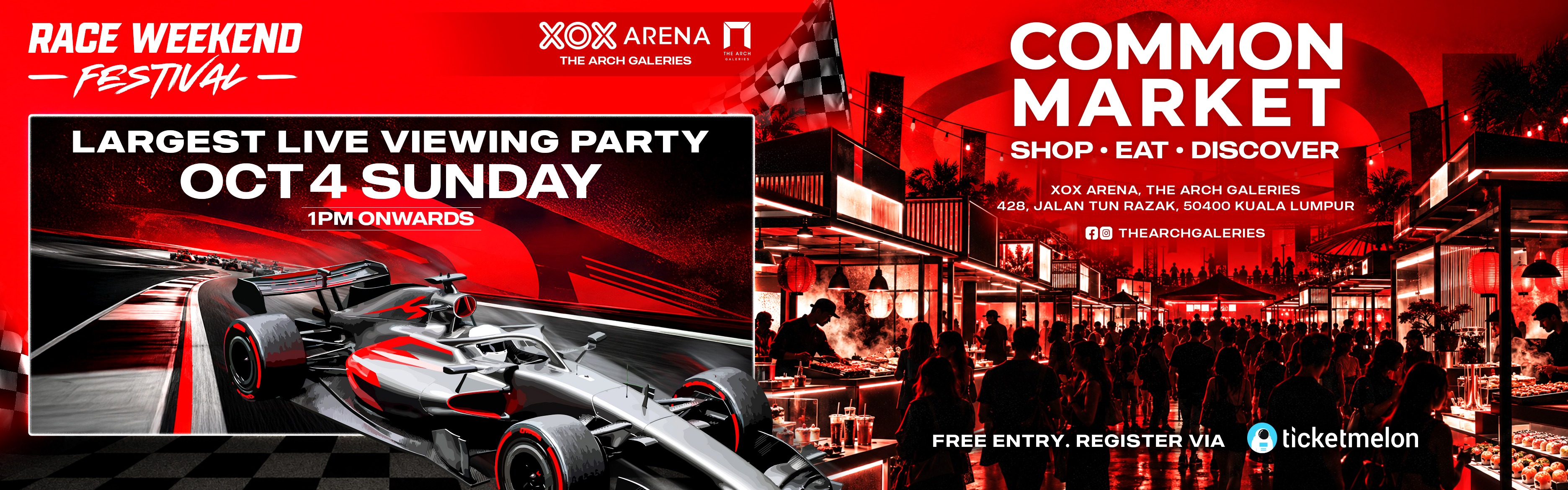 FREE LIVE RACE VIEWING WITH COMMON MARKET